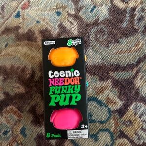 Teenie Needoh Funky Pup Kids Toy Pack - Pink, Orange, & Blue